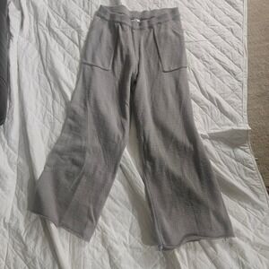 Dip Sleepwear Mens Gray Knit Lounge Pants Wide Leg Fleece Sleep Bottoms Large